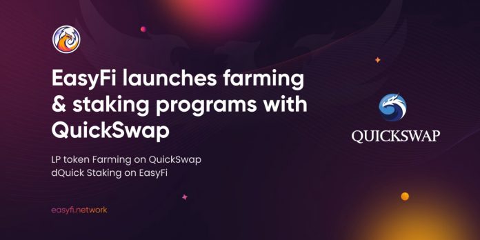 High Yield Farming Program Now Readily Available on EasyFi and QuickSwap