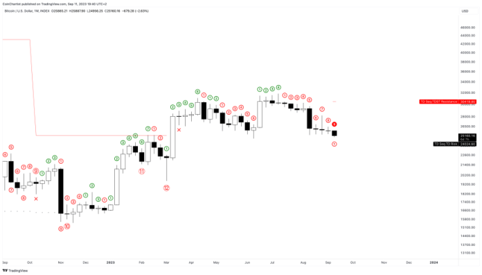 Bitcoin Weekly TD Sequential Purchase Setup Appears, However Alerts Of Prospective Danger