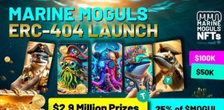 Marine Moguls ERC-404 Launch with $2.9 Million in Prizes for Token Holders Marine Moguls ERC-404 Launch with $2.9 Million in Prizes for Token Holders