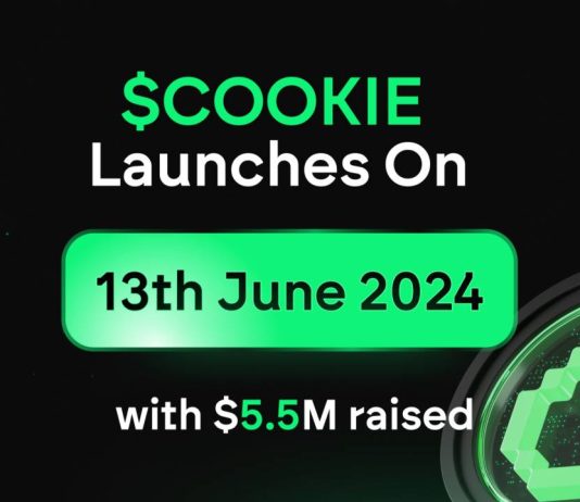 $COOKIE units to launch on June 13th after securing $5.5M from VCs resembling Animoca Manufacturers, Spartan Group, and Mapleblock Capital
