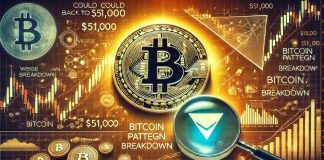 Analyst Predicts Bitcoin Might Plunge Again To $51,000 On Wedge Sample Breakdown