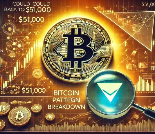 Analyst Predicts Bitcoin Might Plunge Again To $51,000 On Wedge Sample Breakdown