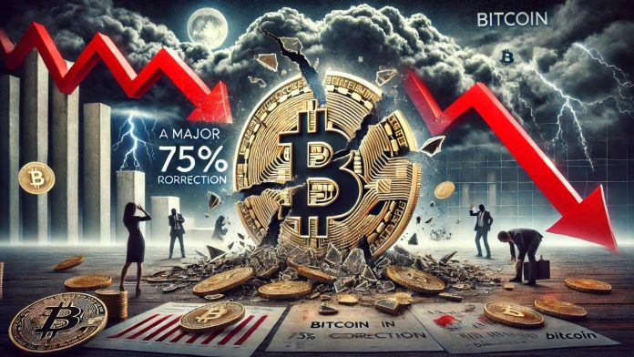 Essential Bitcoin Indicator: Analyst Foresees Main 75% Correction Forward