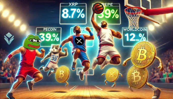 XRP, PEPE, and Worldcoin Dominate the Courtroom with Large Worth Surges