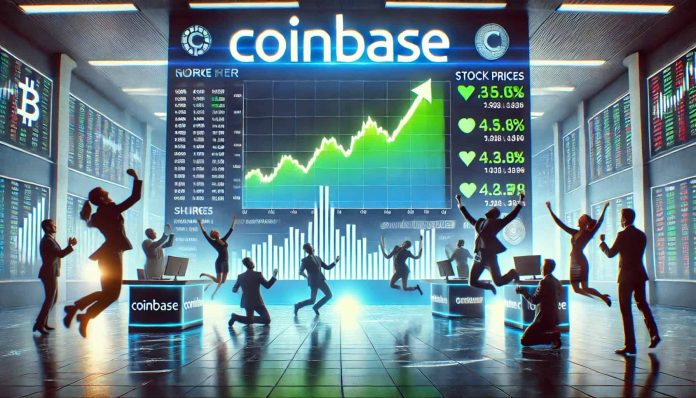 Coinbase Shares Surge As Crypto Rallies