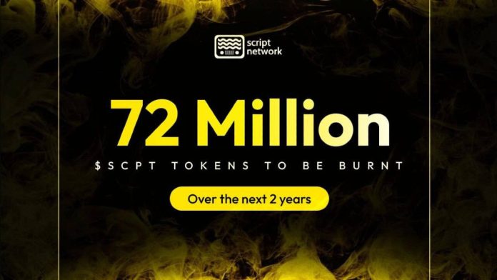 Script Community Broadcasts 72 Million SCPT Burn Program to Mark Key Milestones and Strengthen Ecosystem