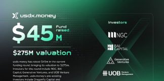 usdx.cash Secures $45m New Financing at $275m Valuation