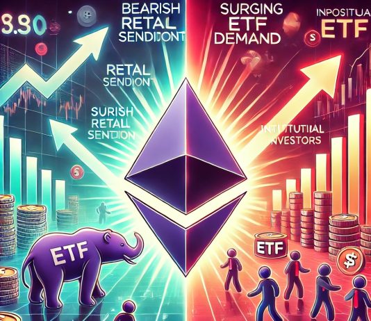 Ethereum Battles Bearish Retail Sentiment Amid Surging ETF Demand
