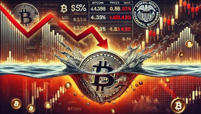 Bitcoin Falls Under $95Ok Amid Strengthening U.S. Financial Indicators, $555M Liquidated Bitcoin Falls Under $95Ok Amid Strengthening U.S. Financial Indicators, $555M Liquidated
