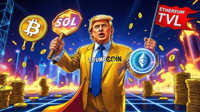 TRUMP Memecoin Fuels SOL Worth Surge Over Ethereum as Solana’s TVL Reaches $12 Billion