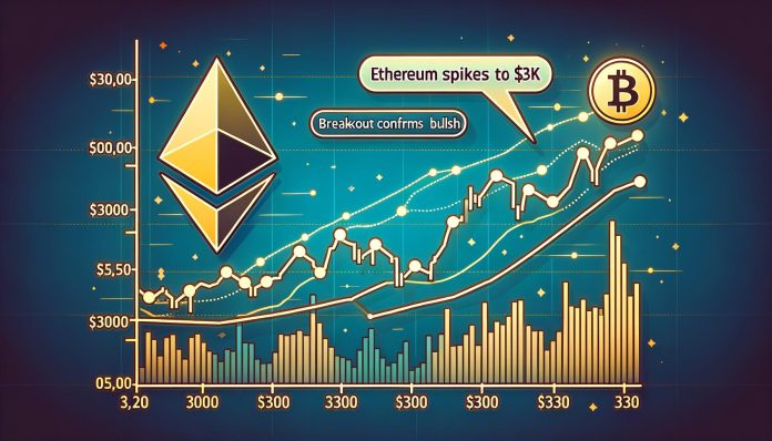 Ethereum Value Spikes To $3K — Breakout Confirms Bullish Pattern