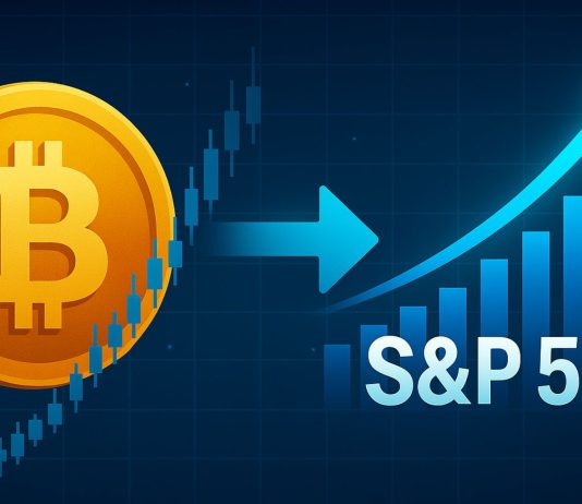 Bitcoin–S&P 500 Correlation Hits 80%, Tying Crypto To Shares