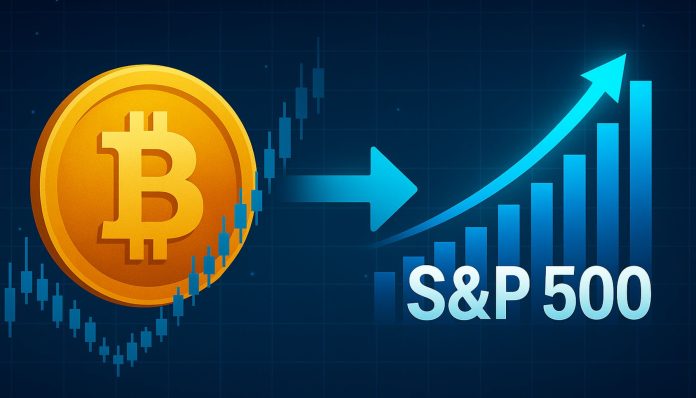 Bitcoin–S&P 500 Correlation Hits 80%, Tying Crypto To Shares Bitcoin–S&P 500 Correlation Hits 80%, Tying Crypto To Shares