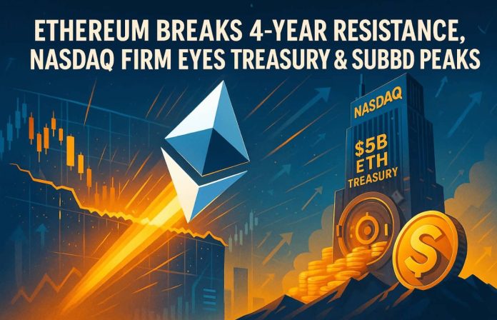 Ethereum Breaks $4,300 as FG Nexus Launches $5B ETH Treasury Plan