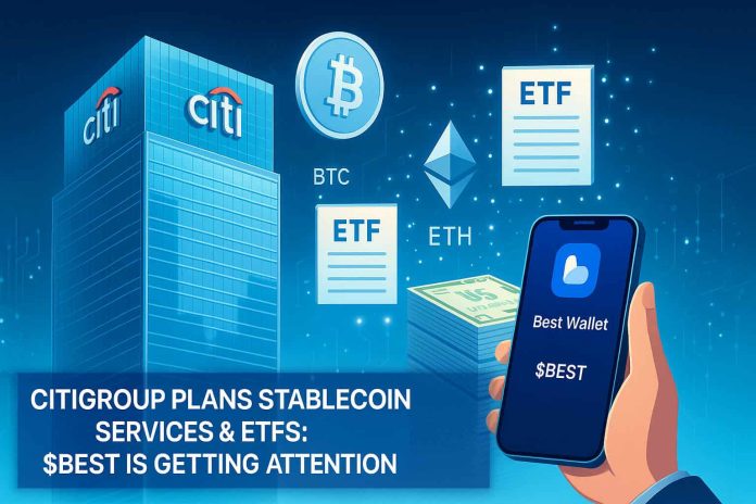 Citigroup Eyes Stablecoin and ETF Custody as Greatest Pockets’s $BEST Presale Surges