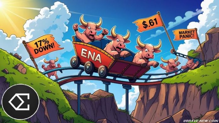 Ethena (ENA) Value Prediction: Ethena Faces Turbulence Amid 17% Drop in a Week—Can Bulls Defend $0.61 Assist?
