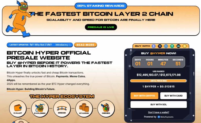 Why Bitcoin Hyper Reshapes Bitcoin’s Future; $12.5M Presale Drives Traders Loopy