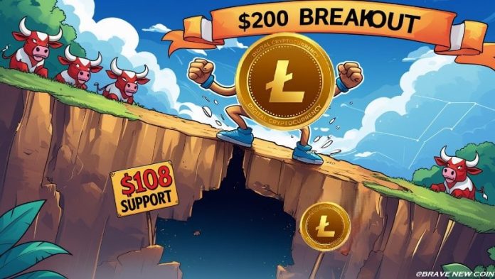 Litecoin (LTC) Worth Prediction: Litecoin Clings to $108 Assist and Eyes $200 Breakout—Can Litecoin Maintain Momentum?