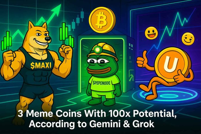 Gemini & Grok’s High Three Meme Cash With 100x Potential Upside