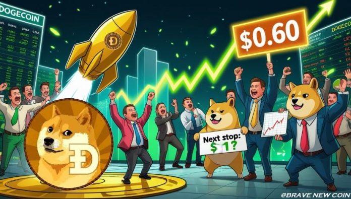 Dogecoin (DOGE) Value Prediction: Dogecoin Eyes $0.60 After 40% Weekly Surge