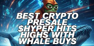 Finest Crypto Presale $HYPER Hits Highs as Whale Buys Whole $329Ok in a Day