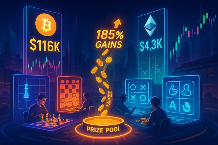 As $BTC and $ETH Rally, $TAPZI Provides Potential 185% Returns