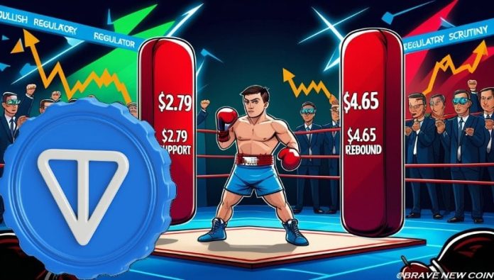 Toncoin (TON) Worth Prediction: Toncoin Holds $2.79 Help and Targets $4.65 Rebound Amid Regulatory Scrutiny and Bullish Momentum