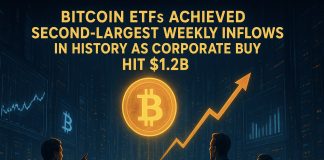 Bitcoin ETFs Achieved Second-Largest Weekly Inflows in Historical past as Company Shopping for Hit $1.2B Bitcoin ETFs Achieved Second-Largest Weekly Inflows in Historical past as Company Shopping for Hit $1.2B