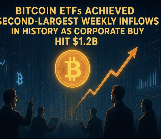 Bitcoin ETFs Achieved Second-Largest Weekly Inflows in Historical past as Company Shopping for Hit $1.2B