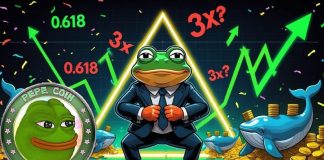 Pepe Worth Prediction: PEPE Coils Inside Apex Construction as Whale Accumulation Close to 0.618 Fibo Help Hints at $0.000020 Breakout