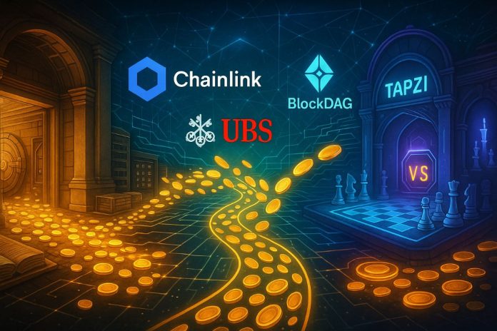 Tapzi Aligns with Chainlink, UBS & BlockDAG, Leads Crypto Presales within the Tokenization Revolution