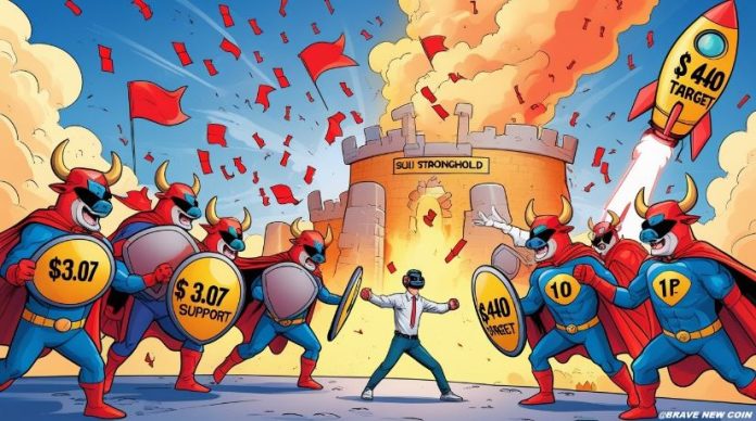 Sui (SUI) Value Prediction: Merchants Eye $4.40 Goal as Sui Bulls Defend Key $3.07 Assist