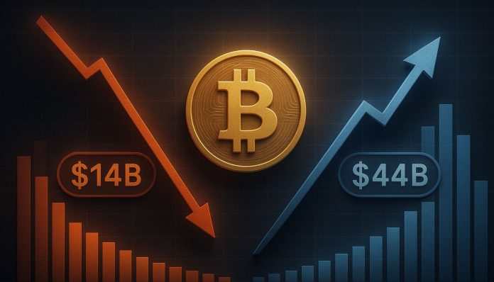 Bitcoin Handles $14B OI Drop As Spot Quantity Surged To $44B: Managed Reset?
