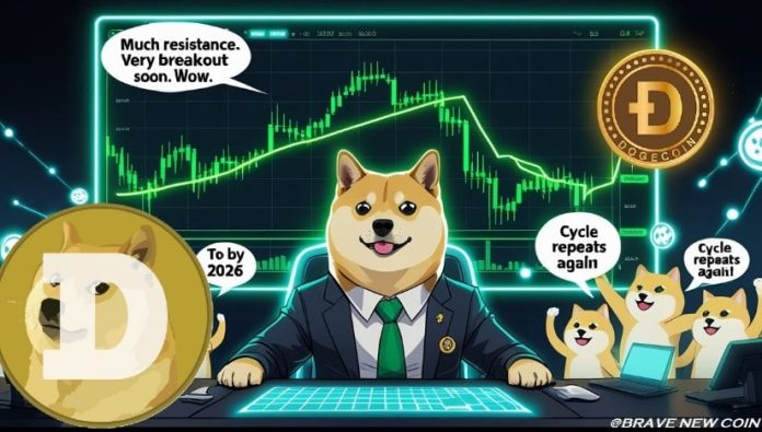 Dogecoin (DOGE) Value Prediction: Dogecoin Consolidates Round $0.20 as Traditional Cycle Repeats, Eyeing $0.33–$1 Breakout by 2026