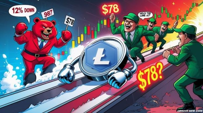 Litecoin (LTC) Value Prediction: Litecoin Drops 12% From Highs—Is $78 the Subsequent Cease?