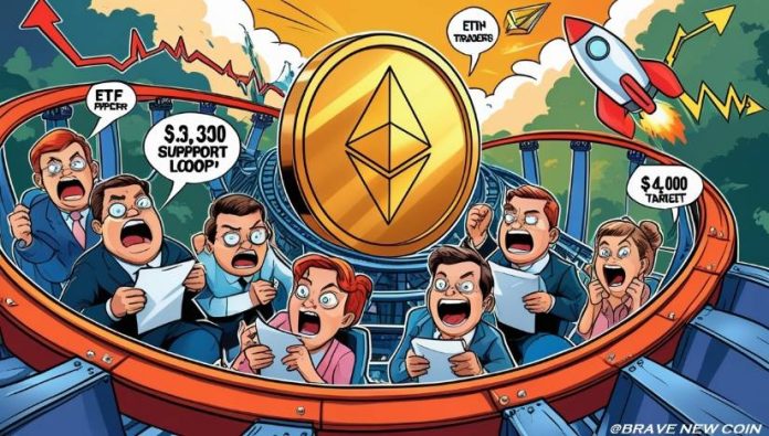 Ethereum (ETH) Value Prediction: ETF Outflows Take a look at $3,300 Help as Ethereum Bulls Eye Restoration Towards $4,000