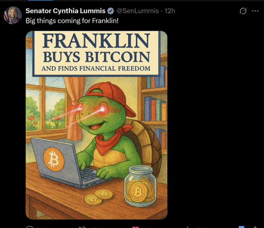 US Sen. Lummis Hints At US Bitcoin Purchase With ‘Franklin’ Meme