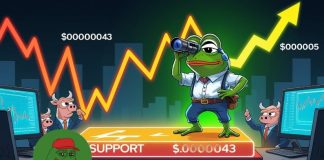 Pepe (PEPE) Value Prediction: Pepe Coin Rebounds From Key Help as Pepecoin Eyes Breakout Above $0.000005 Resistance