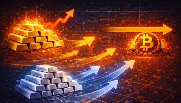 Gold & Silver Break Out Whereas Bitcoin Chops: Why Capital Is Flowing Into Valuable Metals