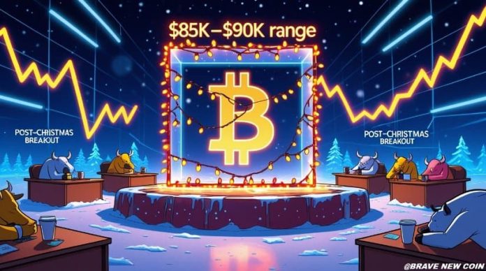 Bitcoin Value Prediction: BTC Value Stalls Between $85Okay–$90Okay as Analysts Watch Submit-Christmas Breakout Setup