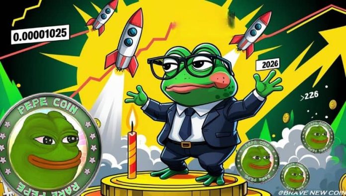 Pepe Coin Value Prediction: PEPE Value Holds $0.000004 Help as Bulls Goal $0.00001025 on Potential 2026 Breakout
