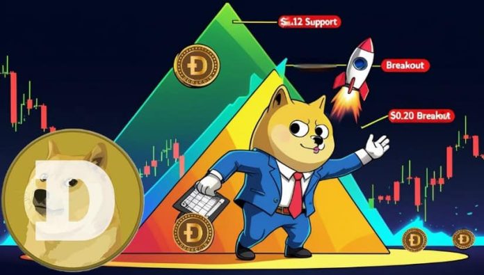 Dogecoin Worth Prediction: DOGE Worth Eyes $0.20 Breakout Amid Descending Triangle and Double-Backside Rally Setup
