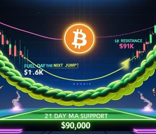Bitcoin Value Prediction: BTC Value Holds $90Ok Vary as 21-Day MA Assist Fuels Contemporary Breakout Hopes