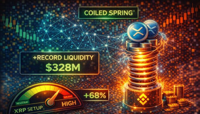 XRP Reveals “Coiled Spring” Setup As Community Liquidity Hits Report Ranges