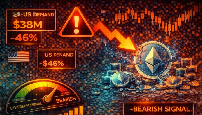 Bearish Sign Emerges For Ethereum As US Spot Demand Fades Bearish Sign Emerges For Ethereum As US Spot Demand Fades