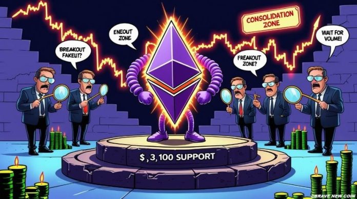 Ethereum Value Prediction: ETH Value Holds $3,100 as Inverse Head-and-Shoulders Setup Indicators Conditional Upside