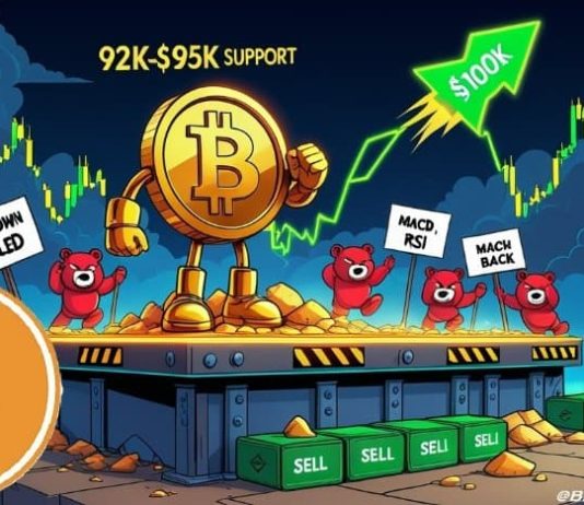 Bitcoin Value Prediction: BTC Value Defends $92Ok–$95Ok Help as Bullish Technicals Goal $100Ok After Pullback