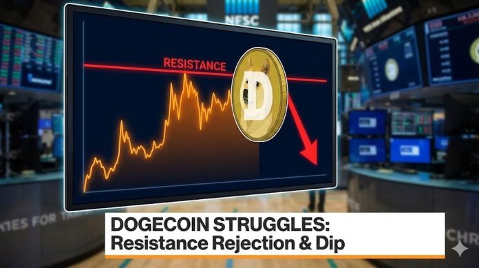 Dogecoin (DOGE) Meets Resistance and Hesitates, Market Tone Adjustments