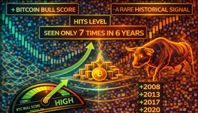 Bitcoin Bull Rating Hits Stage Seen Solely 7 Instances In 6 Years – A Uncommon Historic Sign