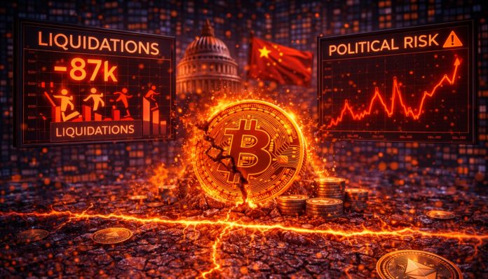 Bitcoin Breaks Under $87Okay As Political Threat Spikes – Liquidations Reveal The Actual Driver
